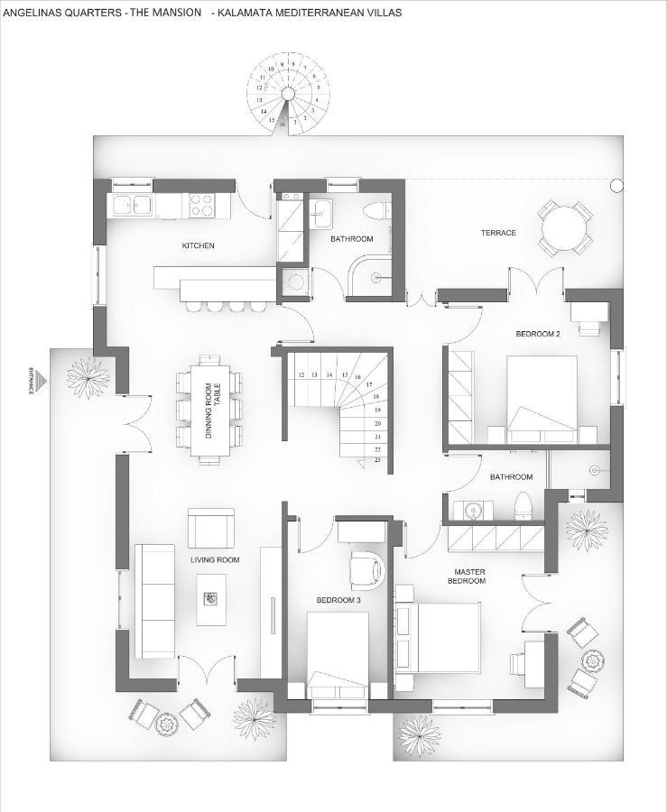 Angelinas Quarters - Kalamata Mediterranean Villas Экстерьер фото